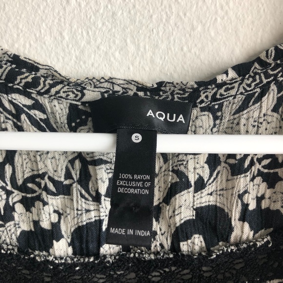 NWOT Aqua Cropped Paisley Sleeveless Top - Picture 6 of 6